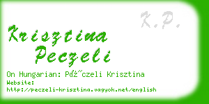 krisztina peczeli business card